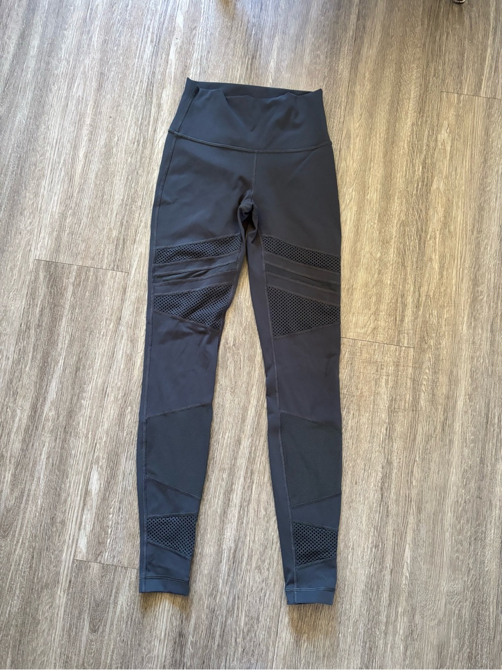 lululemon athletica Grey Mesh-Detail High-Rise Leggings